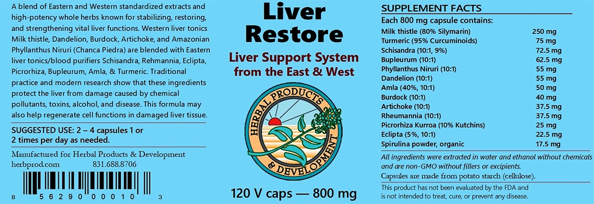 Liver Restore label product label