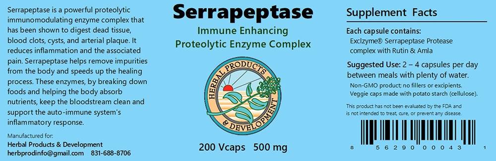 Serrapeptase label