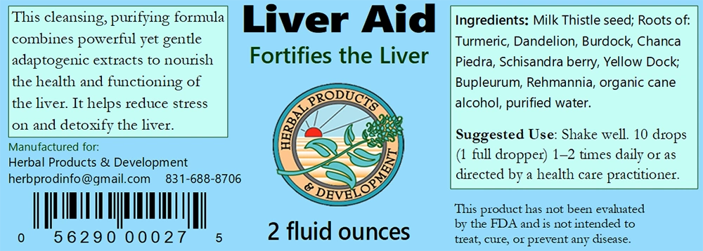 Liver aid label product label